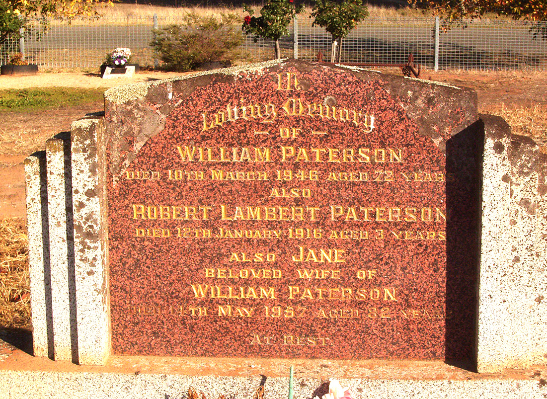 Photo of headstones/Jane McKinnon d1957 hdstn Nathalia cem